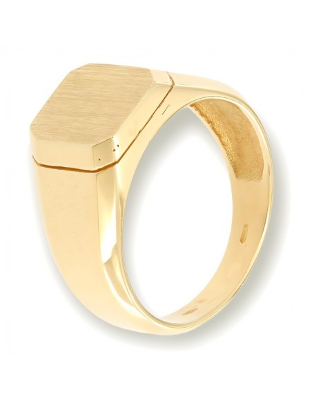 Anello Oro Giallo Chevalier Scudo Satinato [840777fd]