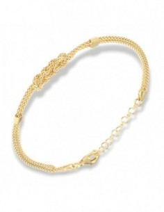 Bracciale Argento Dorato Nodo Triplo Centrale [e7e120ea]