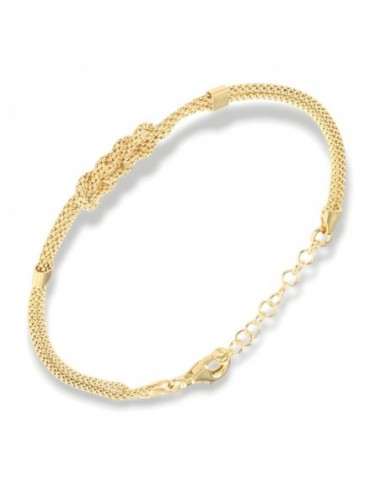 Bracciale Argento Dorato Nodo Triplo Centrale [e7e120ea]