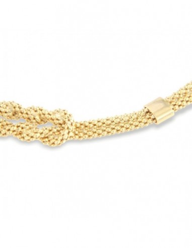 Bracciale Argento Dorato Nodo Triplo Centrale [f3f3be7a]