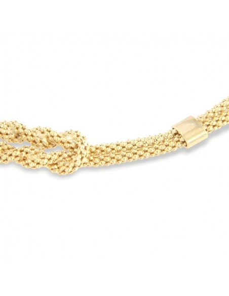Bracciale Argento Dorato Nodo Triplo Centrale [f3f3be7a]