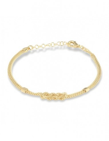 Bracciale Argento Dorato Nodo Triplo Centrale [f6a3f964]