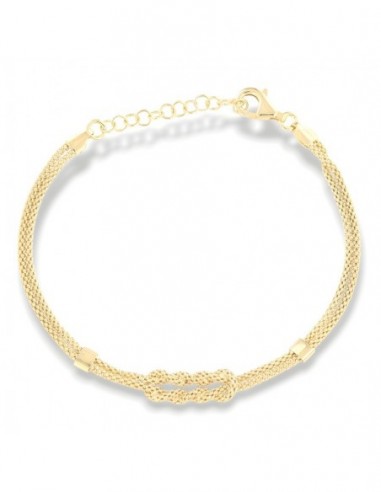 Bracciale Argento Dorato Nodo Triplo Centrale [41be3860]