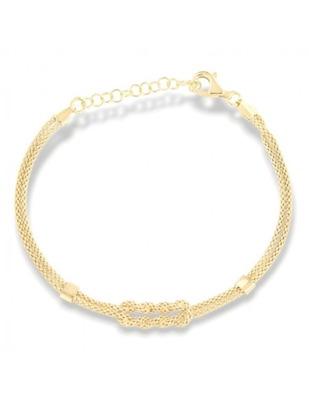 Bracciale Argento Dorato Nodo Triplo Centrale [41be3860]