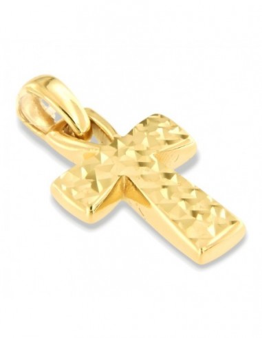 Ciondolo Oro Giallo Croce Battuta [73b84a90]