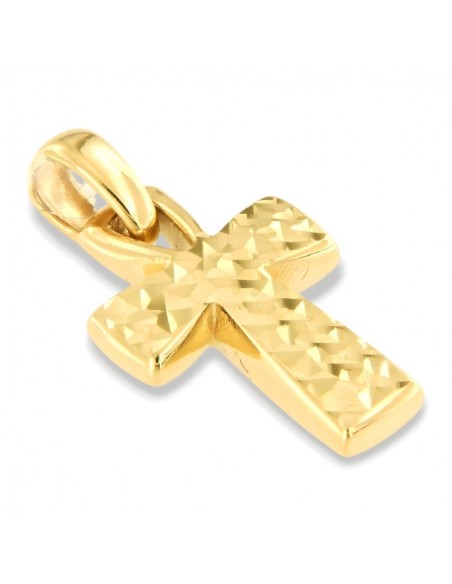 Ciondolo Oro Giallo Croce Battuta [73b84a90]