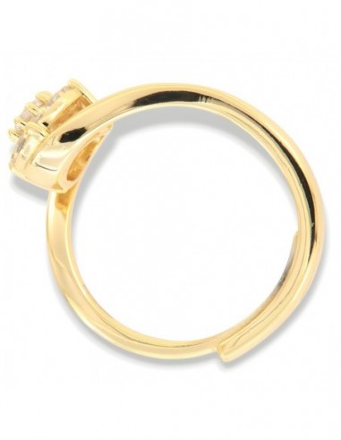 Anello Argento Dorato Solitario Magic Zirconi Bianchi [2298469b]