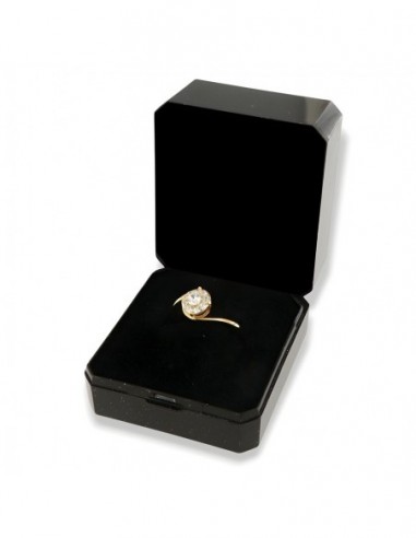 Anello Argento Dorato Solitario Magic Zirconi Bianchi [4ca3c492]