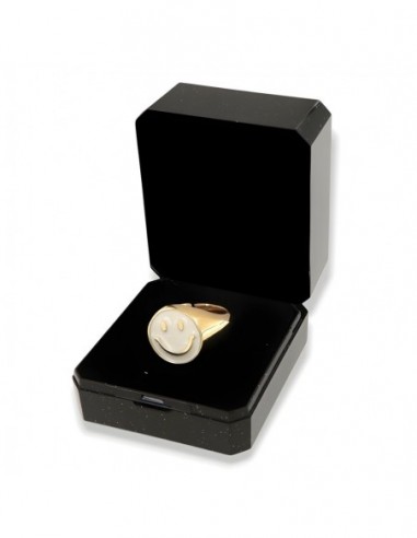 Anello Argento Dorato Chevalier Smile Bianco [b2411d54]