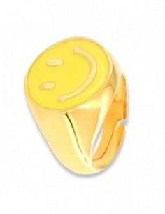 Anello Argento Dorato Chevalier Smile Giallo [0d6b39aa]