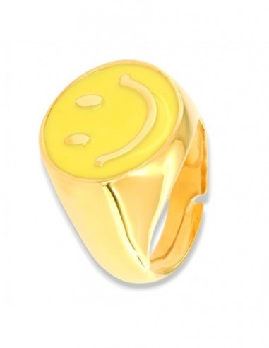 Anello Argento Dorato Chevalier Smile Giallo [0d6b39aa]
