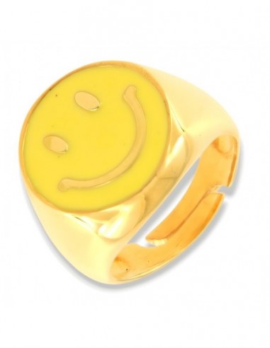 Anello Argento Dorato Chevalier Smile Giallo [c0b4cadf]