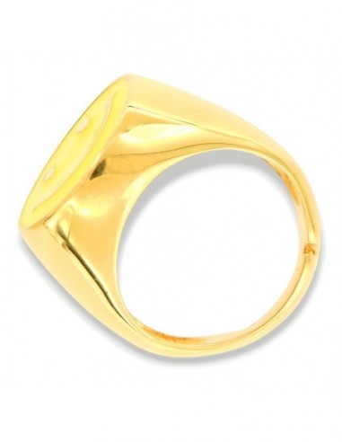 Anello Argento Dorato Chevalier Smile Giallo [72f94cc5]