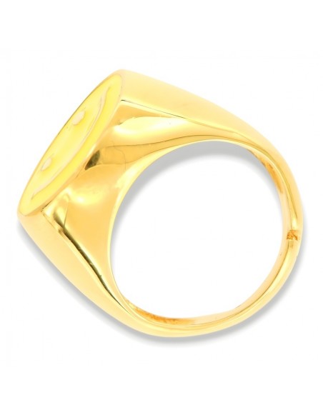 Anello Argento Dorato Chevalier Smile Giallo [72f94cc5]