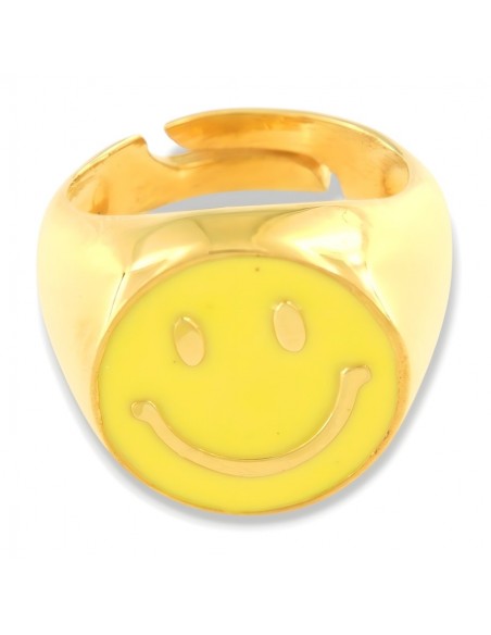 Anello Argento Dorato Chevalier Smile Giallo [abdf0fc8]