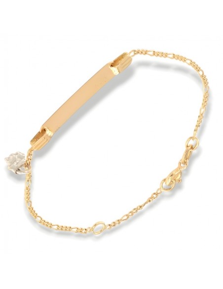 Bracciale Oro Giallo Neonato Quadrifoglio Oro Bianco [dbc852fb]