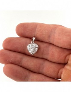 Ciondolo Oro Bianco Cuore Zirconato [9470afa7] 2