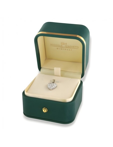 Ciondolo Oro Bianco Cuore Zirconato [792c3bfc]