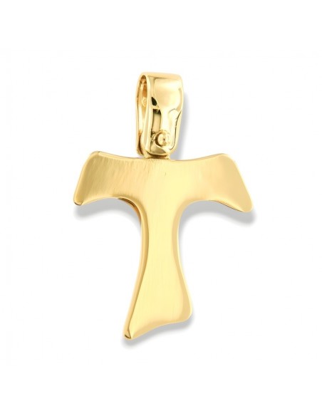Ciondolo Oro Giallo Croce Diamante Centrale 0,01Ct [8658b50d]