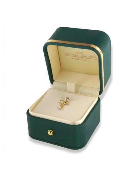 Ciondolo Oro Giallo Croce Diamante Centrale 0,01Ct [31457409]