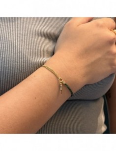 Bracciale Argento Dorato Sfere Verdi Corno [ad7e8c0a] 2