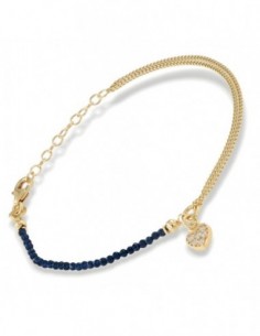 Bracciale Argento Dorato Sfere Blu Cuore [f86a5849]