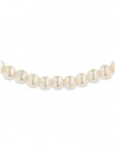 Bracciale Perle Sintetiche Bianche 4MM Chiusura Argento [880a192d]