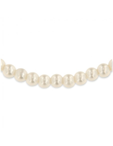 Bracciale Perle Sintetiche Bianche 4MM Chiusura Argento [880a192d]