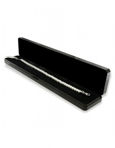 Bracciale Perle Sintetiche Bianche 4MM Chiusura Argento [e361dc3a]