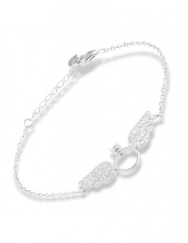 Bracciale Argento Rodiato Ali Zirconi Bianchi [7e1ff435]