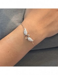Bracciale Argento Rodiato Ali Zirconi Bianchi [7e1ff435] 2