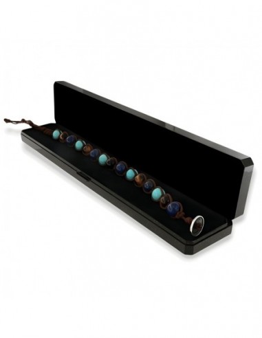 Bracciale Macramè Sfere Colorate Laccio Marrone [d8f0b448]