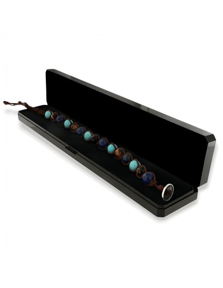 Bracciale Macramè Sfere Colorate Laccio Marrone [d8f0b448]