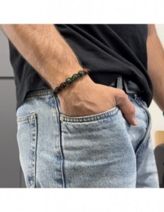Bracciale Macramè Sfere Colorate Laccio Marrone [de0d10a3] 2