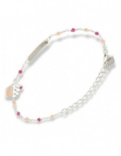 Bracciale Argento Rodiato Neonato Dolcetto [3d21b029]
