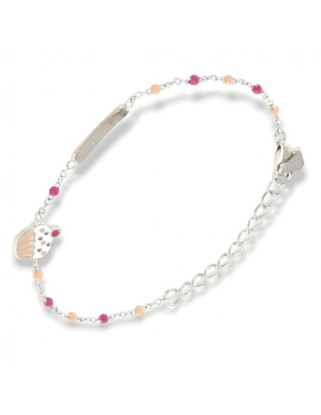 Bracciale Argento Rodiato Neonato Dolcetto [3d21b029]