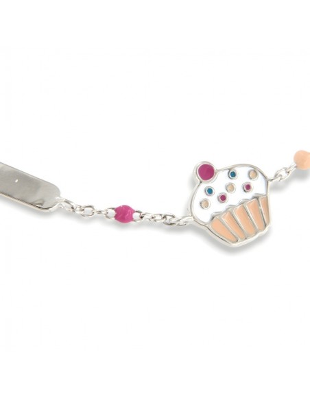 Bracciale Argento Rodiato Neonato Dolcetto [6a23582e]