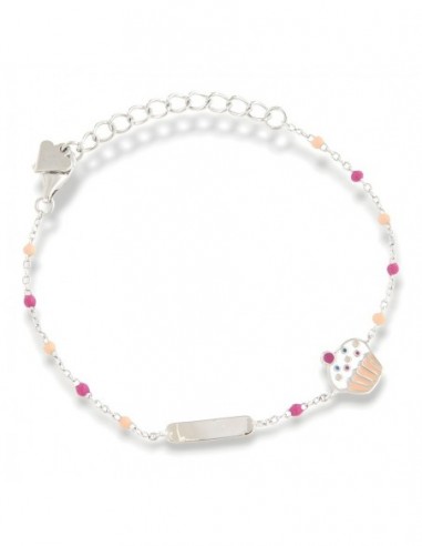 Bracciale Argento Rodiato Neonato Dolcetto [d86ede34]