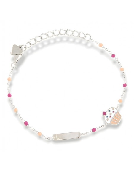 Bracciale Argento Rodiato Neonato Dolcetto [d86ede34]