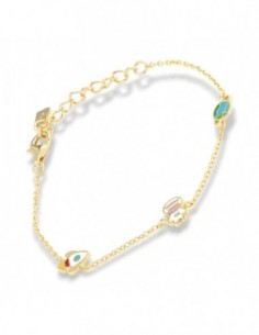 Bracciale Argento Dorato Neonato Astronauta [809cff11]
