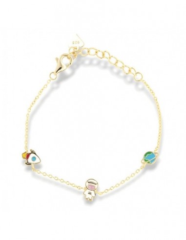 Bracciale Argento Dorato Neonato Astronauta [754d103f]