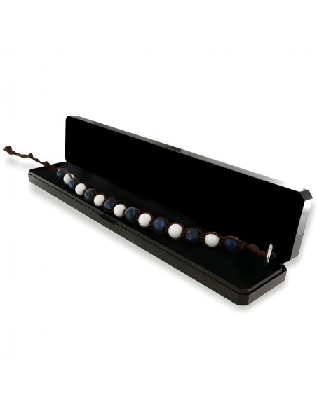 Bracciale Macramè Sfere Colorate Laccio Marrone [5f5c6c49]