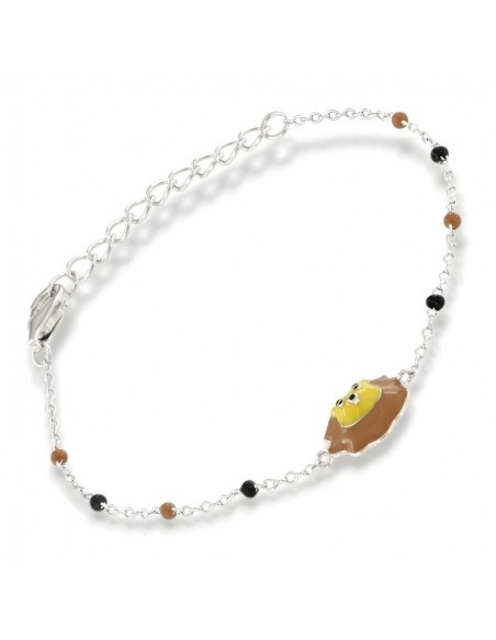 Bracciale Argento Rodiato Neonato Leone [ed9e67bc]