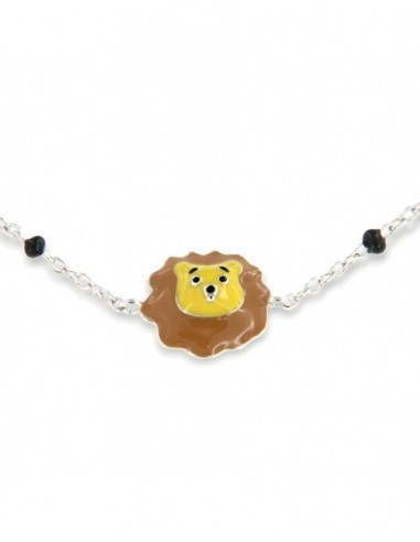 Bracciale Argento Rodiato Neonato Leone [789bb49b]