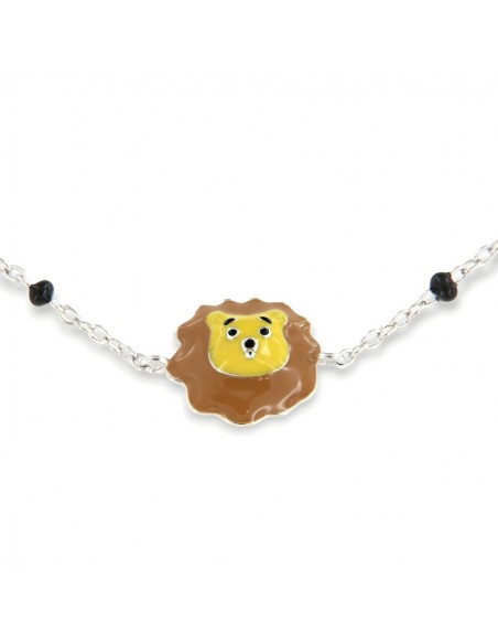 Bracciale Argento Rodiato Neonato Leone [789bb49b]