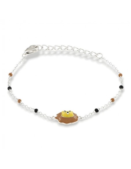Bracciale Argento Rodiato Neonato Leone [7dcbf385]