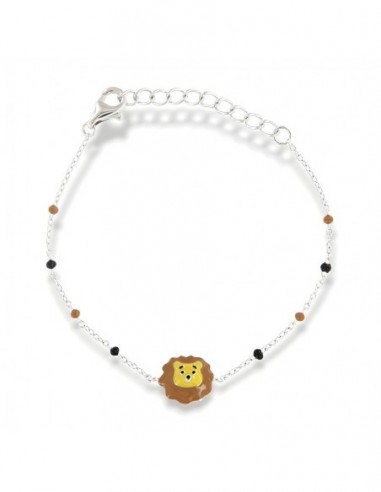 Bracciale Argento Rodiato Neonato Leone [cad63281]