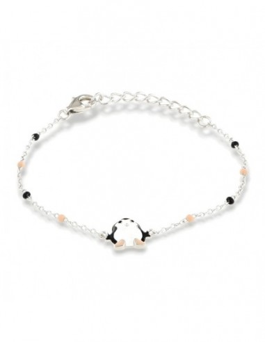 Bracciale Argento Rodiato Neonato Pinguino [f43e9a87]