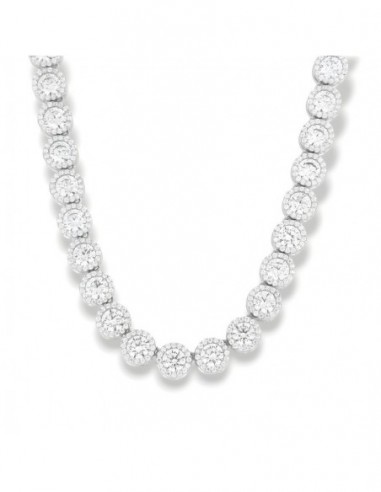 Collana Argento Rodiato Tennis Magic Zirconi Bianchi [9ca92301]