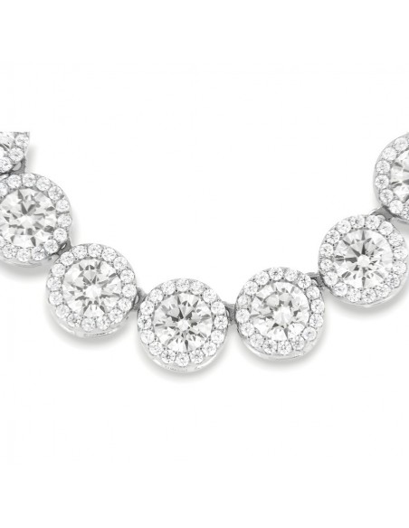 Collana Argento Rodiato Tennis Magic Zirconi Bianchi [594b4c24]